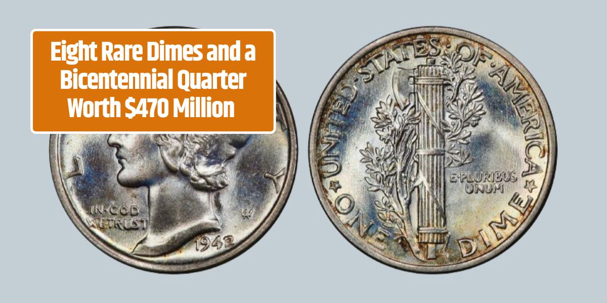 Eight Rare Dimes and a Bicentennial Quarter Worth $470 Million