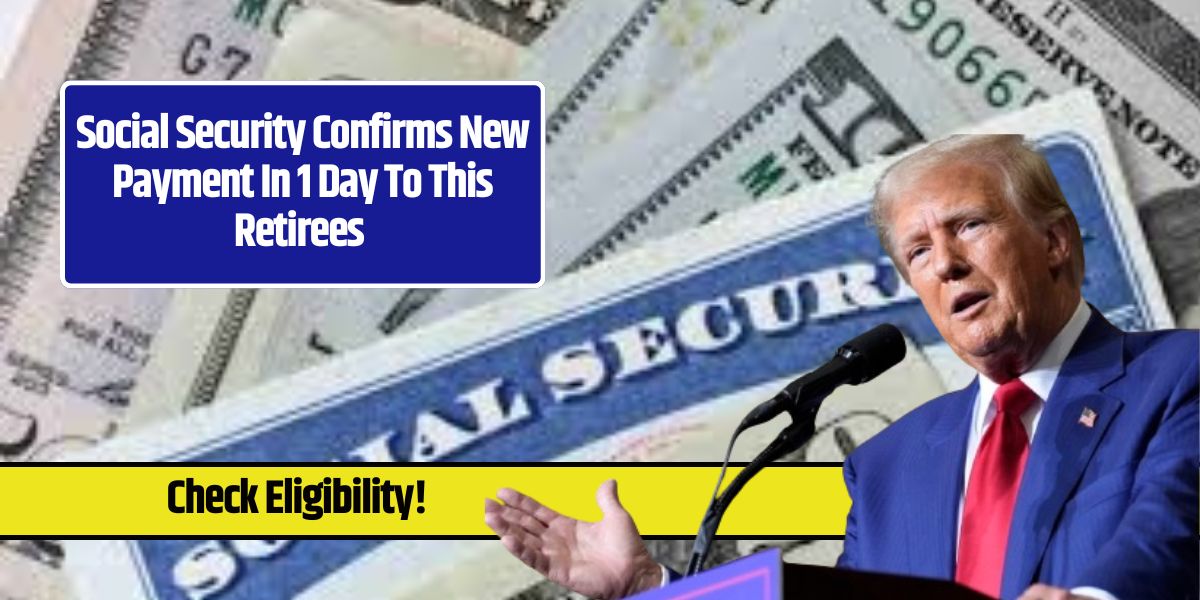 Social Security Confirms New Payment In 1 Day To This Retirees